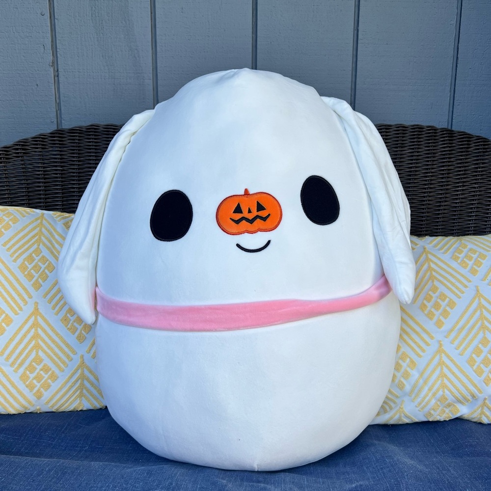 NEW Zero Squishmallows 20” Jumbo Ghost Dog NBC The Nightmare Before Christmas